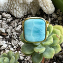 Love Knot Larimar Ring-14K Gold Vermeil