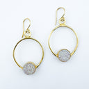 Azores- Double Small Round Gemstone Hoops