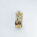 Rome-Wide Line White  Pearl Ring